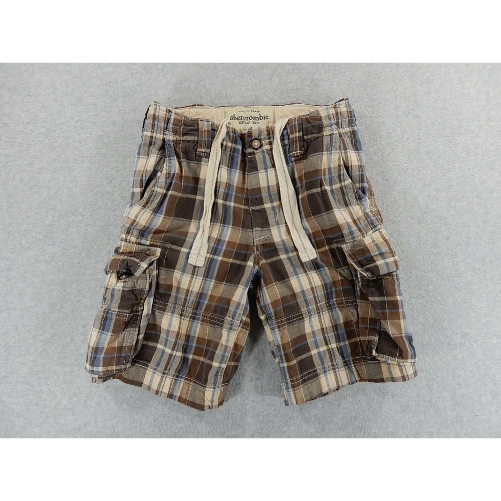 Abercrombie & Fitch Distressed Cargo Casual Shorts (Boy's Size 12) Brown‎
